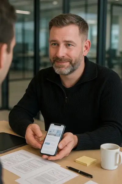 Beratung über mobile Optimierung von Sascha Fix im Online Marketing
