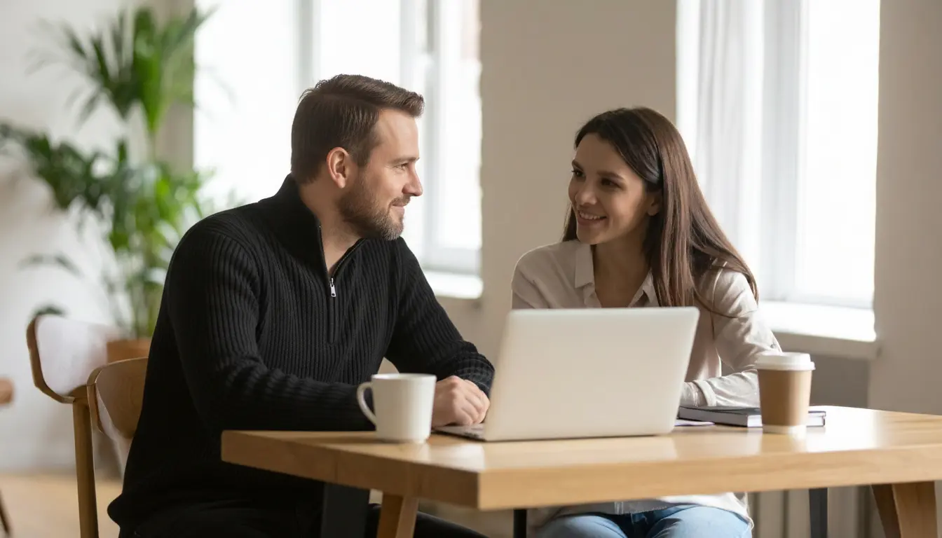 Webdesign Freelancer im direkten Kundengespräch - persönliche Beratung für KMU-Projekte