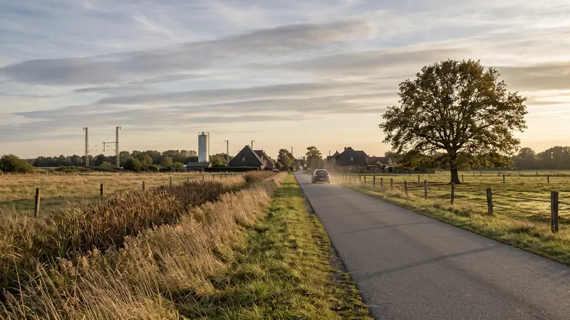 Webdesign Büchen: Landstraße von Witzeeze nach Büchen – keine zehn Minuten bis zum Ortstermin