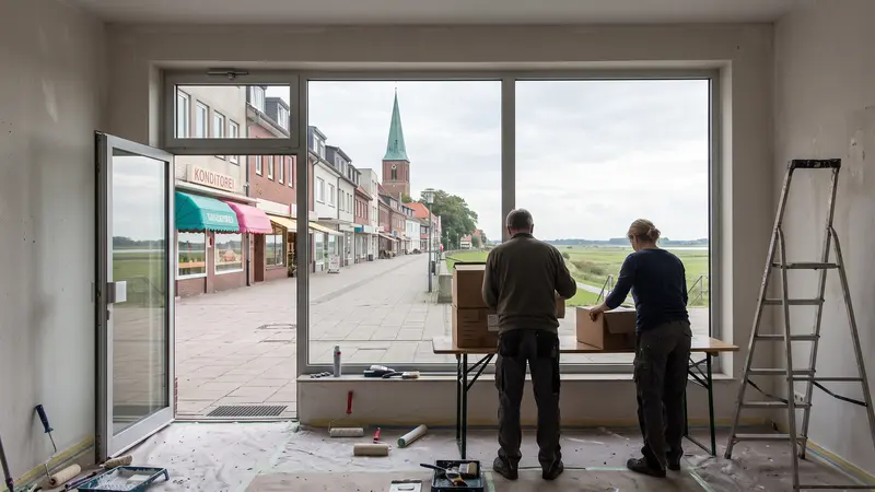 Webdesign Lauenburg: neu vermietetes Ladenlokal in der Oberstadt von Lauenburg/Elbe wird eingerichtet