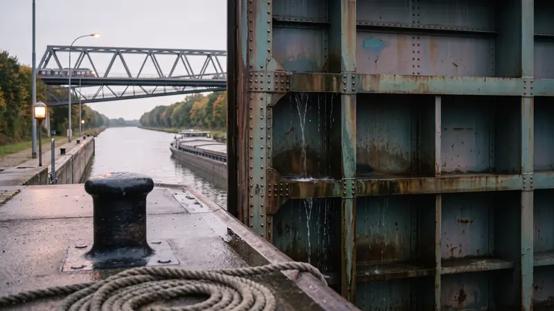 Webdesign Lauenburg/Elbe: Schleuse am südlichen Ende des Elbe-Lübeck-Kanals bei Lauenburg