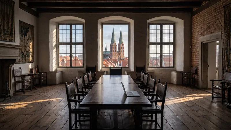 Webdesign Lübeck: leerer Repräsentationsraum – Websites vom Entwickler ohne Altstadtbüro in der Kalkulation