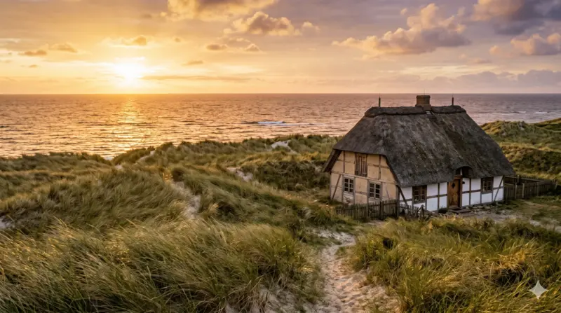 Website für Ferienwohnung an Nord- und Ostsee – Reetdachhaus in den Dünen, regional gefunden werden