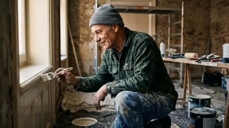 Website für Handwerker - erfahrener Handwerker bei der Arbeit, Vertrauen und Qualität
