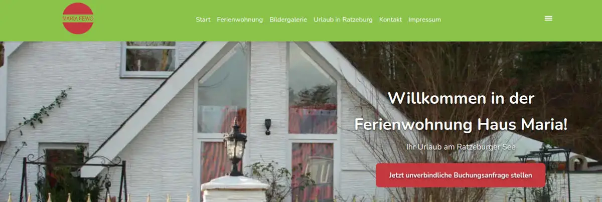 Ferienwohnung Haus Maria - Custom Webentwicklung Ratzeburger See