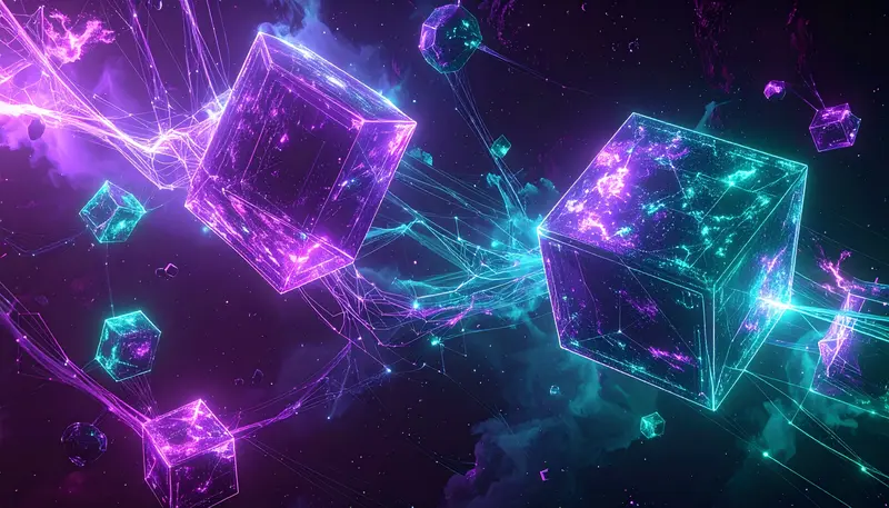 API Integration visualisiert - Systeme verbinden sich durch digitale Schnittstellen