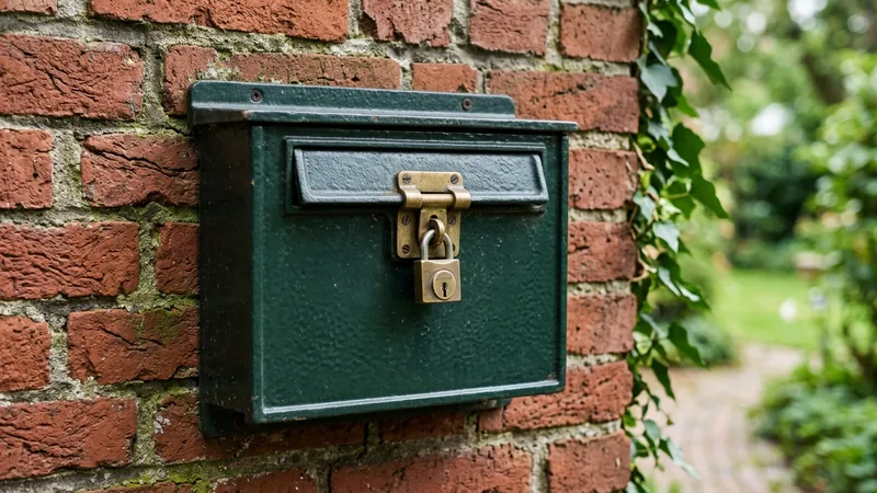 Verschlossener Briefkasten an einer Backsteinmauer – wenn das Kontaktformular Anfragen nicht zustellt