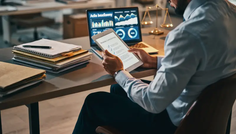 DSGVO Website-Prüfung mit Checkliste auf Tablet und Laptop