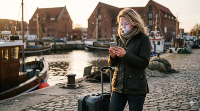 Ferienwohnung bei Google eintragen - Reisende sucht am Urlaubsort eine Unterkunft in der Nähe