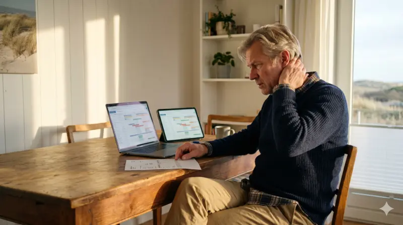 Ferienwohnung Website Vorlage Grenze - Gastgeber vergleicht Belegung zwischen Laptop und Tablet