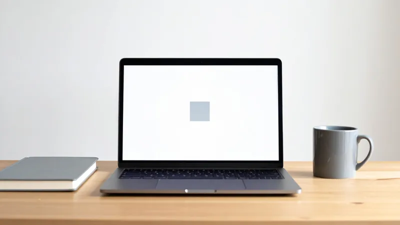 Laptop mit schlichter Fehlerseite auf dem Bildschirm – nach SEO-Spam müssen alte Adressen mit 404 antworten